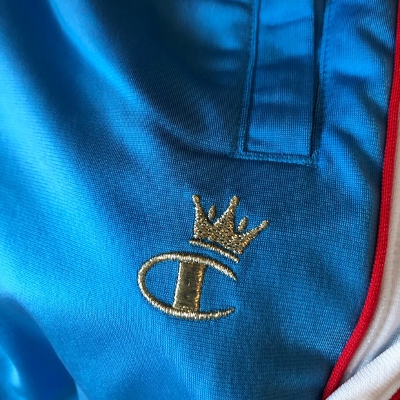 CHAMPION Slim leg track pants Ankle crown gold joggers sweatpants  XS satin - Picture 8 of 8